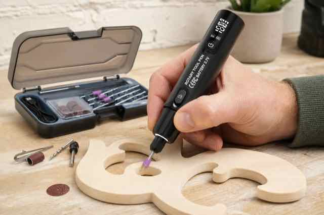 Cordless Rotary Tool Kit in use